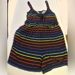 Lane Bryant Colorful Striped Romper